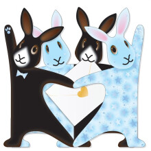 Strictly Bunnies 3D Animal Shaped Any Occasion Greeting Card Special Delivery
