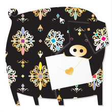 Gloria The Pig 3D Animal Shaped Any Occasion Greeting Card Special Delivery Card