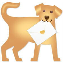 Golden Lab 3D Animal Shaped Any Occasion Greeting Card Special Delivery Cards