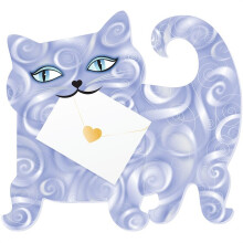 Fluffy Cat 3D Animal Shaped Any Occasion Greeting Card Special Delivery Cards