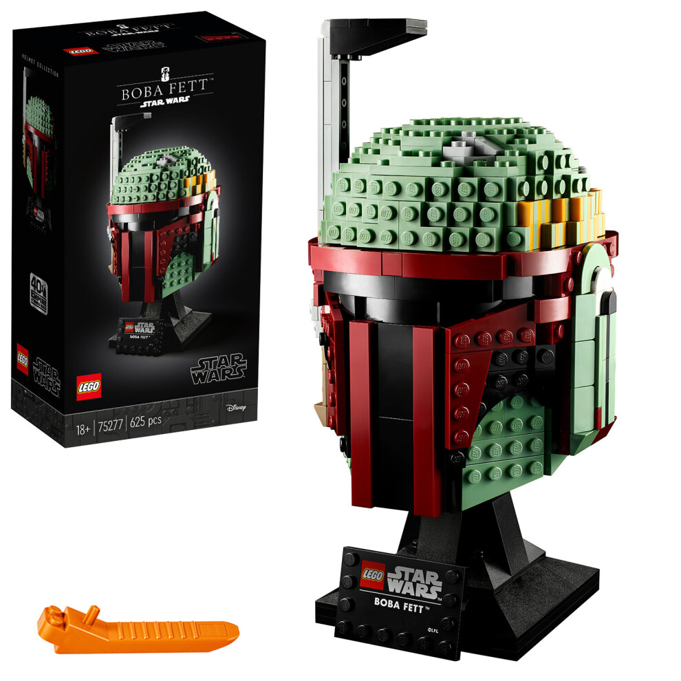 LEGO 75277 Star Wars Boba Fett Helmet Display Building Set, Advanced Collectible Gift Model for Adults