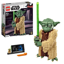 LEGO Star Wars 75255 Yoda Buildable Figure with Display Stand - 16 Inches Tall, Lightsaber, Collectible from The Attack of the Clones Collection