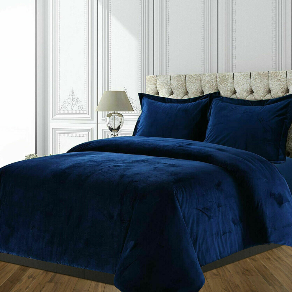 (SINGLE) 3pc Imperial Rooms Luxury Velvet Duvet Cover Set