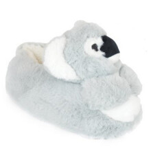 (11-12 Child UK, Grey) Childrens/Kids Koala Slippers