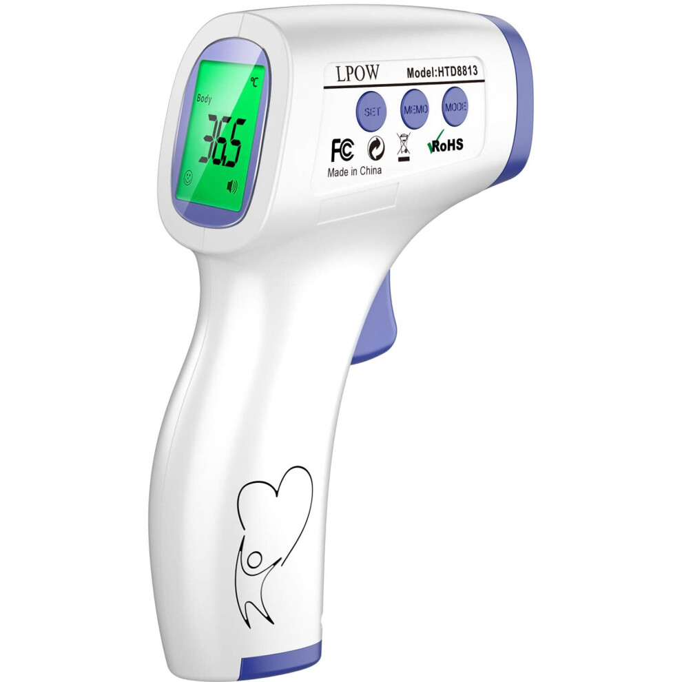 Thermometer for Adults, No Touch Forehead Digital Thermometer, Infrared Thermometer for Baby Kids with High Temperature Alarm