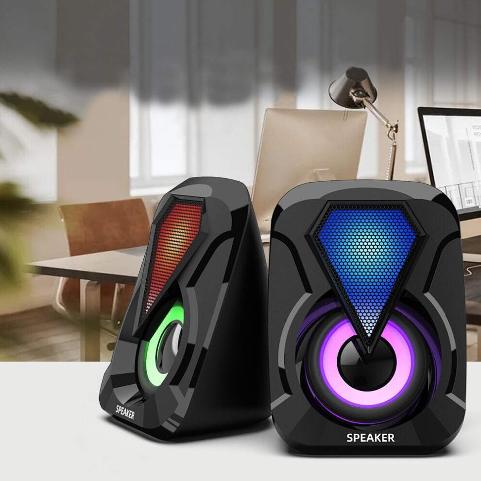 Usb Wired Computer Speaker Home Desktop Game Audio 746355334581