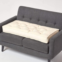 (Cream) Cotton 2 Seater Booster Cushion