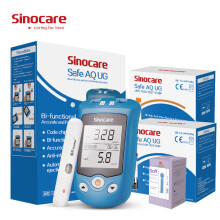 Sinocare 2 in 1 AQ UG Blood Glucose & Uric Acid Monitor Kit