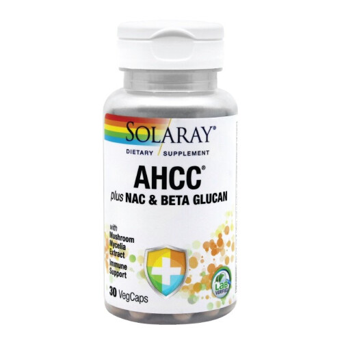 AHCC plus NAC & Beta Glucan Solaray, 30 tablets , Secom