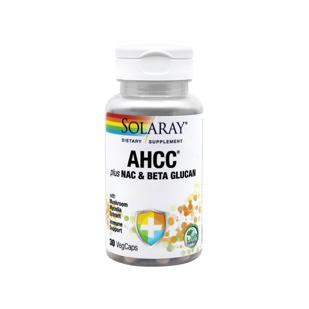 AHCC plus NAC & Beta Glucan Solaray, 30 tablets , Secom