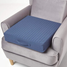 (Navy) Orthopaedic Foam Armchair Booster Cushion Cotton Removable Cover