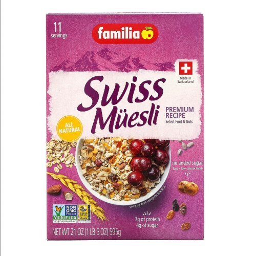 Familia, Ελβετική Μούσλι, Προϊόν Πρεμιούμ, 21 oz (595 g)