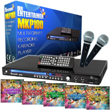 (Wired Microphones, 1000 Songs) Mr Entertainer MKP100 CDG DVD MP3G Karaoke Machine Player. HDMI/Record/Rip/USB