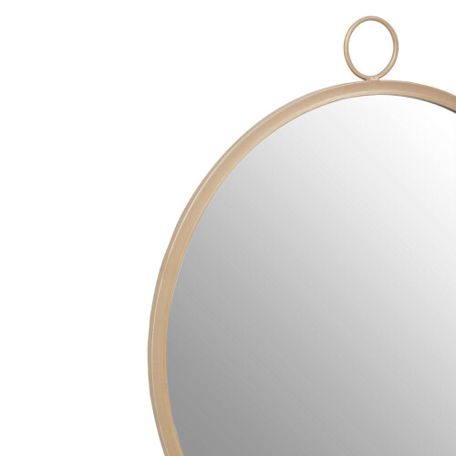 Premier Housewares Premier Housewares Round Wall Mirror with Gold Finish Frame 2