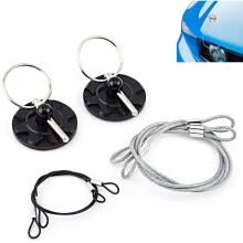 Black Universal CNC Aluminum Car Vehicle Racing Hood Pin Lock Appearance Kit