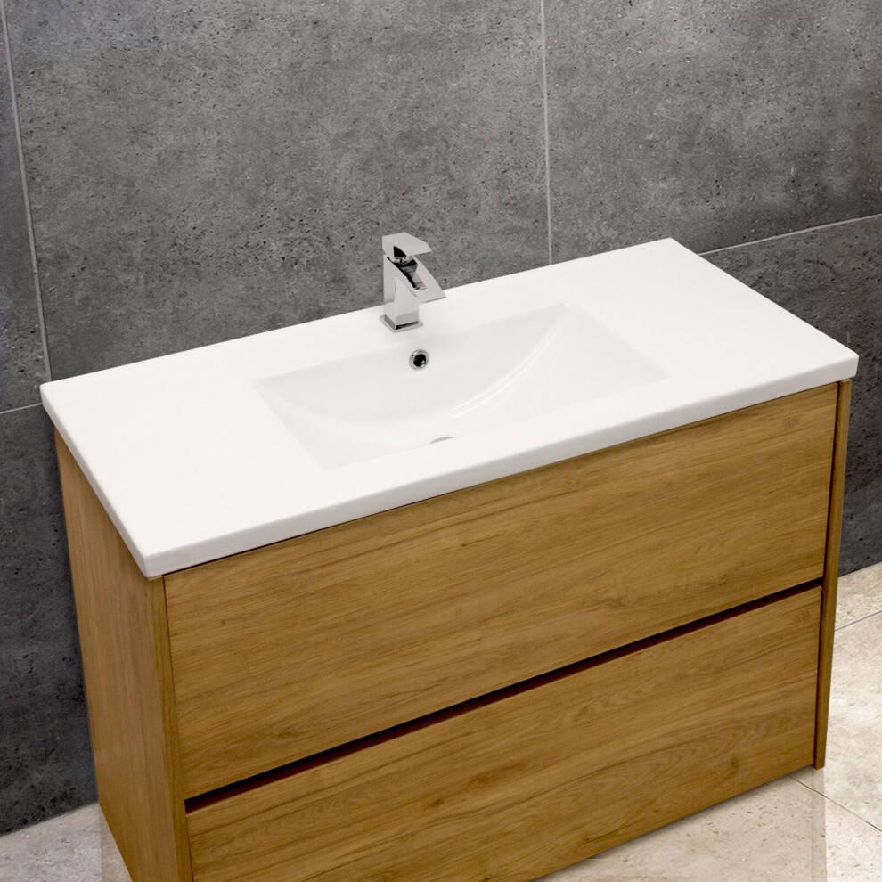 (101Cm, Scooped - Mid Edge) Ceramic Inset Basins Various Sizes And Styles 5056010140774