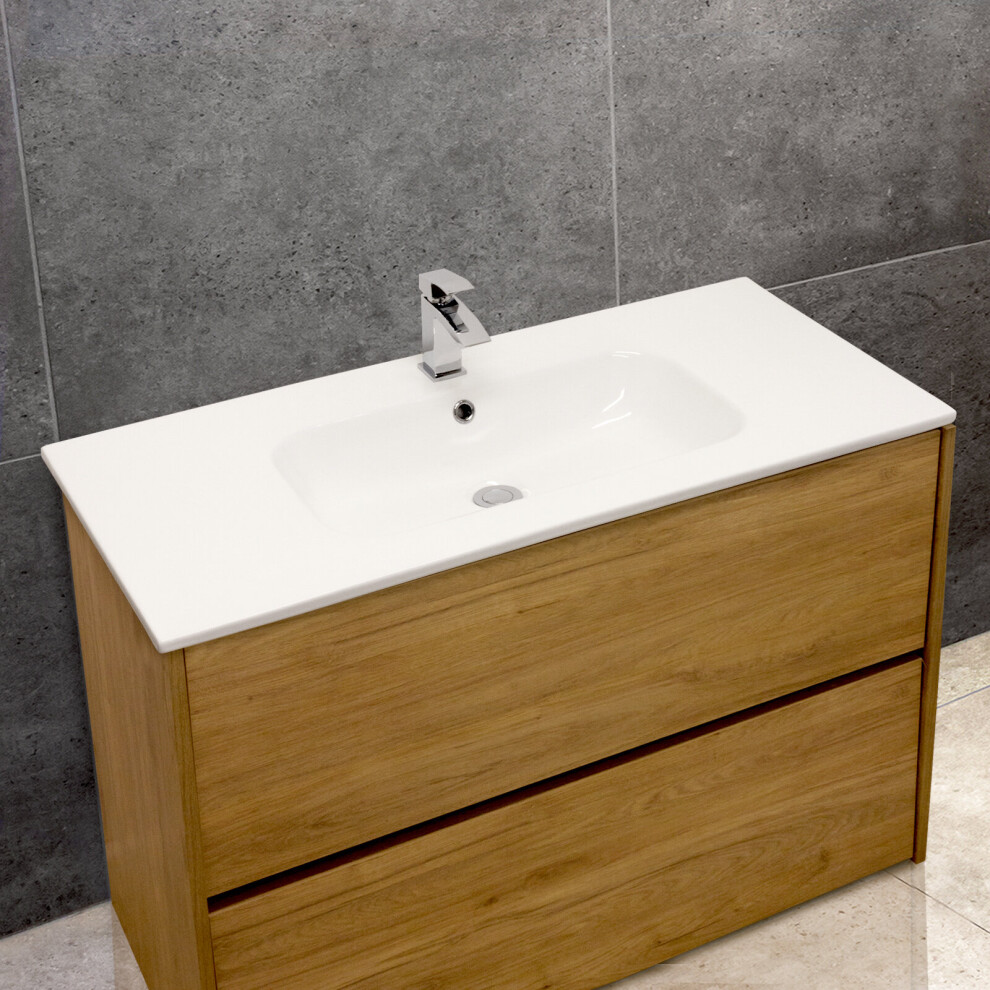 (101Cm, Oval - Thin Edge) Ceramic Inset Basins Various Sizes And Styles 5056010140675