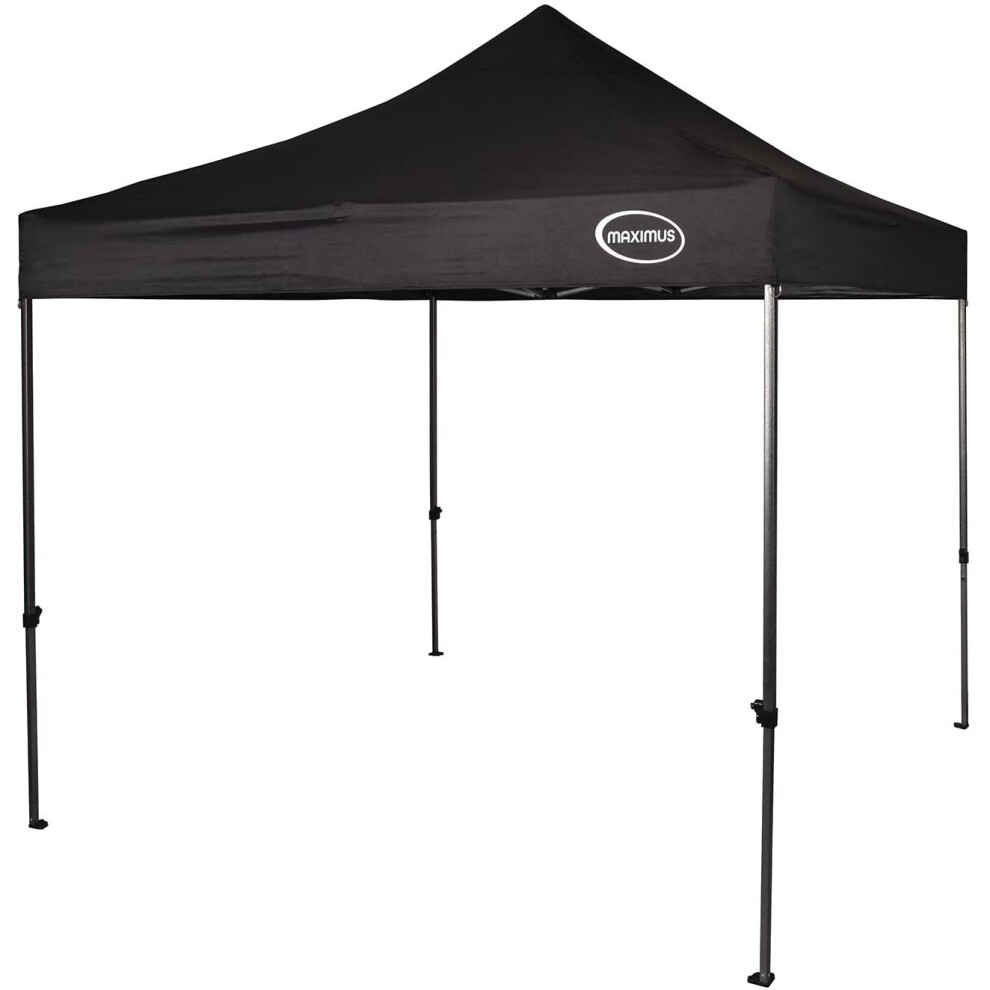 MAXIMUS HEAVY DUTY GAZEBO 3m x 3m MARKET STALL POP UP TENT (NS) (Black)