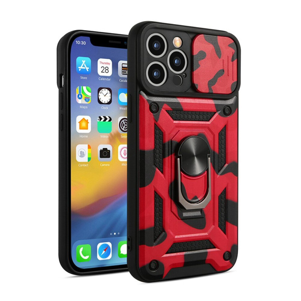 Shockproof Case Compatible With Iphone 13 In Hybrid Armor Cover Red 7427277363561