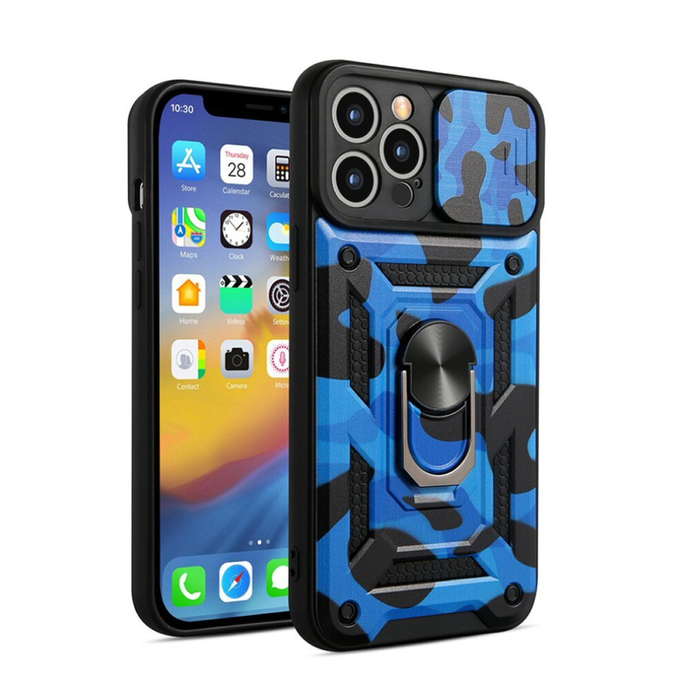 Shockproof Case Compatible With Iphone 13 In Hybrid Armor Cover Blue 7427277363585