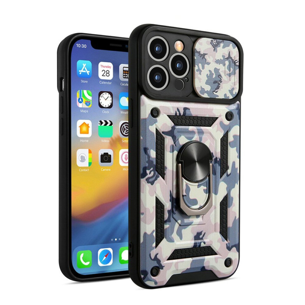 Shockproof Case Compatible With Iphone 13 Pro In Hybrid Armor Cover White 7427277363639