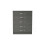 RD Furniture Ready assembled Classic 5 Drawer Chest Grey 1