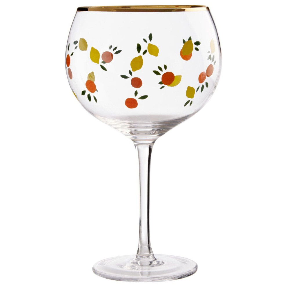 Premier Housewares Set Of 2 Colourful Design Gin Glasses