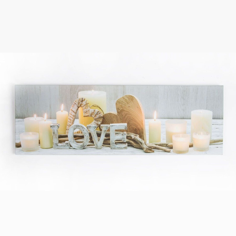 Art for the Home Love Led Printed Canvas (Was 30)