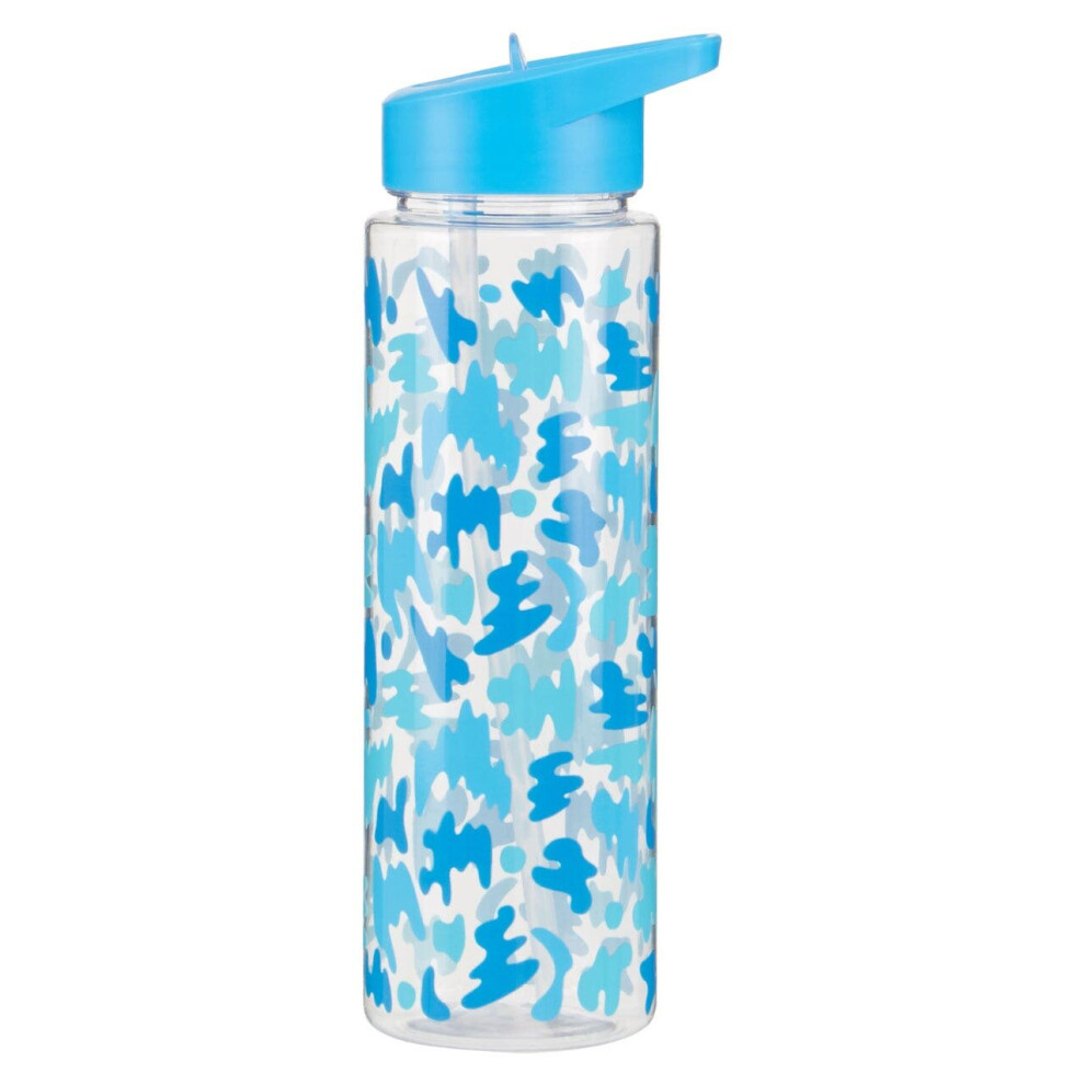 Durable Blue Shark Water Bottle, Portable Spout Lock Bottle, Robust PP Plastic Transparent Outer Bottle