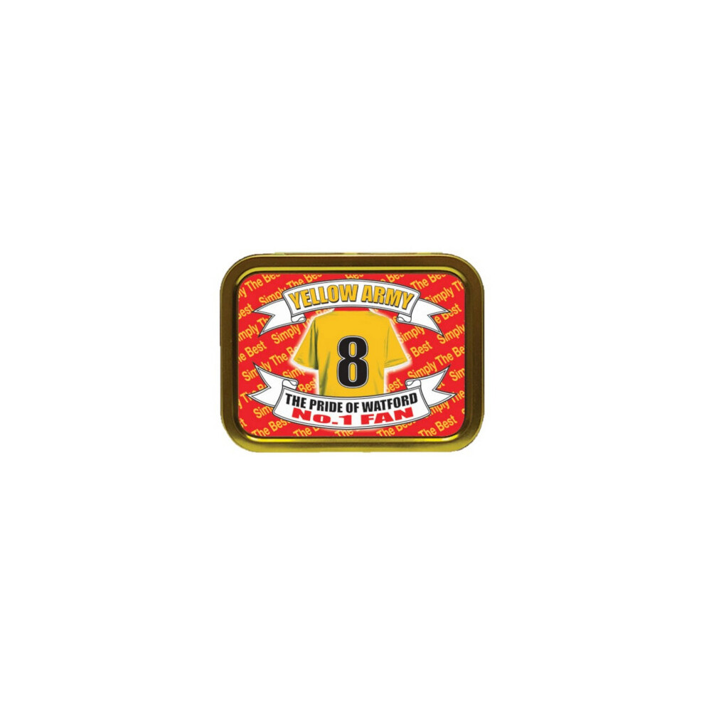 Personalised Gift Products Watford Football Shirt Tobacco Tin Gift & Smoking Products