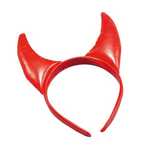 Red Devil Horns - devil horns halloween red pvc fancy dress accessory ladies hen night new