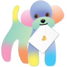 Pom Pom 3D Animal Shaped Any Occasion Greeting Card Special Delivery Cards