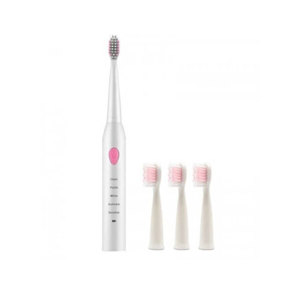 U1 Pink Rechargeable Electric Sonic Toothbrush for Kids - Ultrasonic/Acoustic Wave
