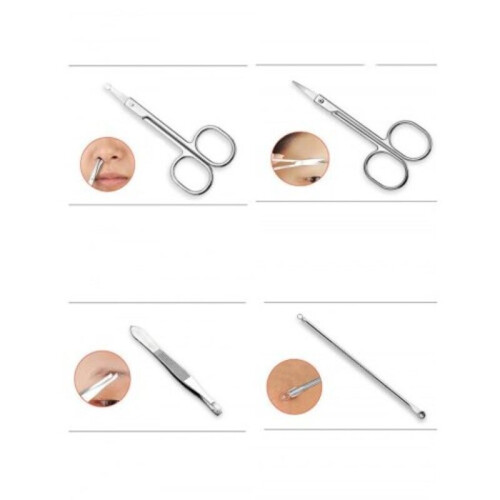 10Pcs Eyebrow Vibrassa Scissor- Pink 2
