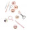 10Pcs Eyebrow Vibrassa Scissor- Pink 4