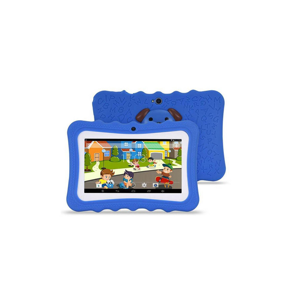 (Blue) Kid's Tablets & Computers Colourful 7-Inch Android Tablet With Protective Case For Children