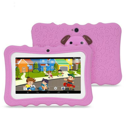 (Pink) Kid's Tablets & Computers Colourful 7-Inch Android Tablet With Protective Case For Children