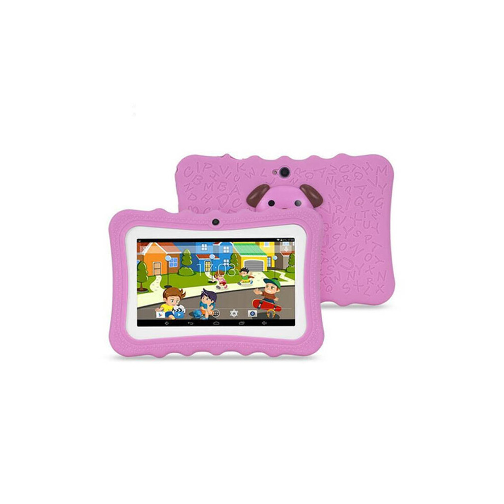 (Pink) Kid's Tablets & Computers Colourful 7-Inch Android Tablet With Protective Case For Children