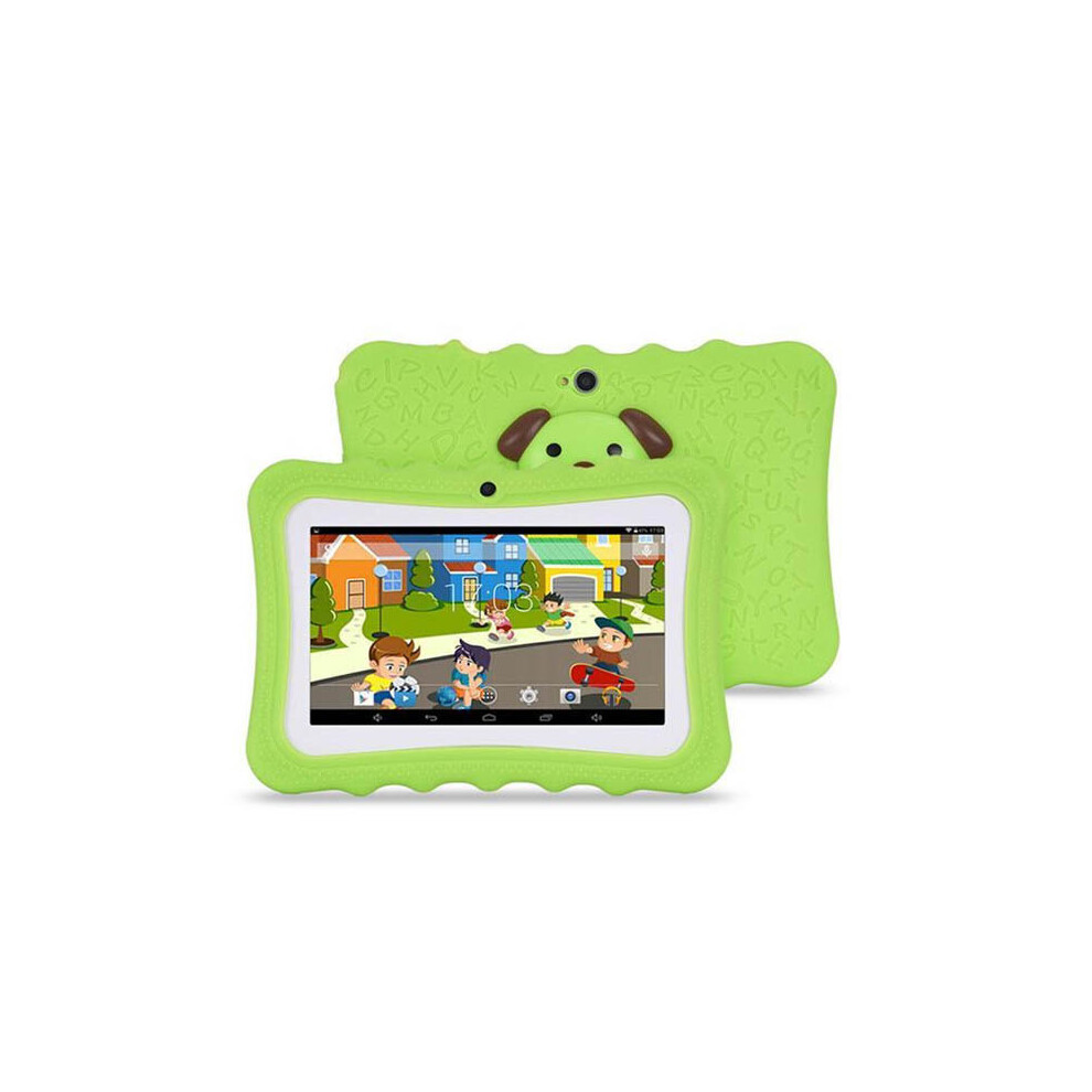 (Green) Kid's Tablets & Computers Colourful 7-Inch Android Tablet With Protective Case For Children