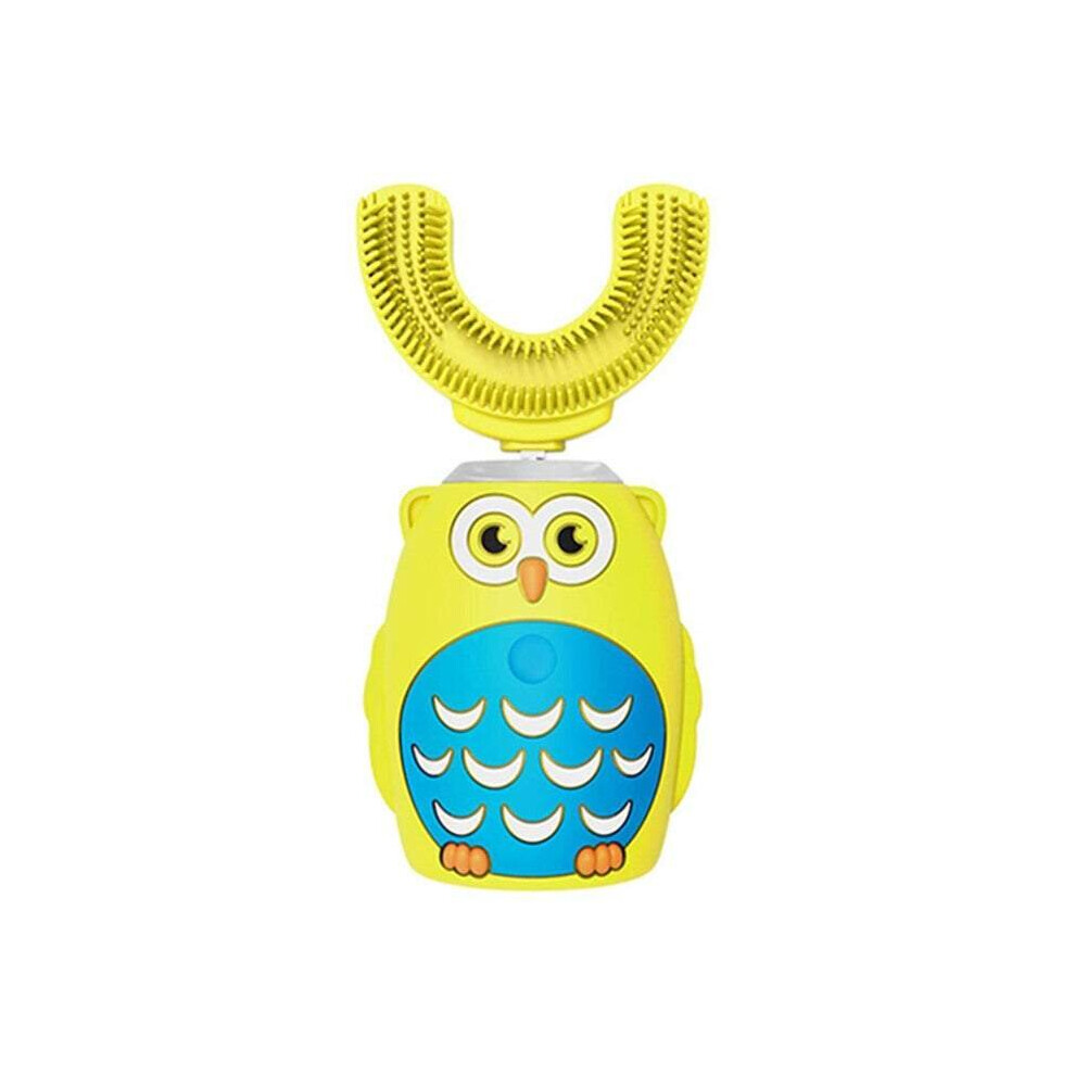Hod Health (Yellow) Electric Toothbrushes Children U-Shaped Electric Toothbrush Teeth Whitening Brush Electric
