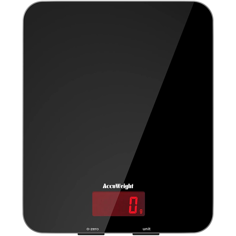 Accuweight 201 Digital Kitchen Scales Food Scale Tempered Glass Platform Electronic Cooking Scale Backlit Lcd Display Multifunctional Scale