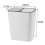 Living And Home (White) Duo Double Recycling Bin 15L Twin 2 Section Compartment Kitchen Rubbish Dustbin 3
