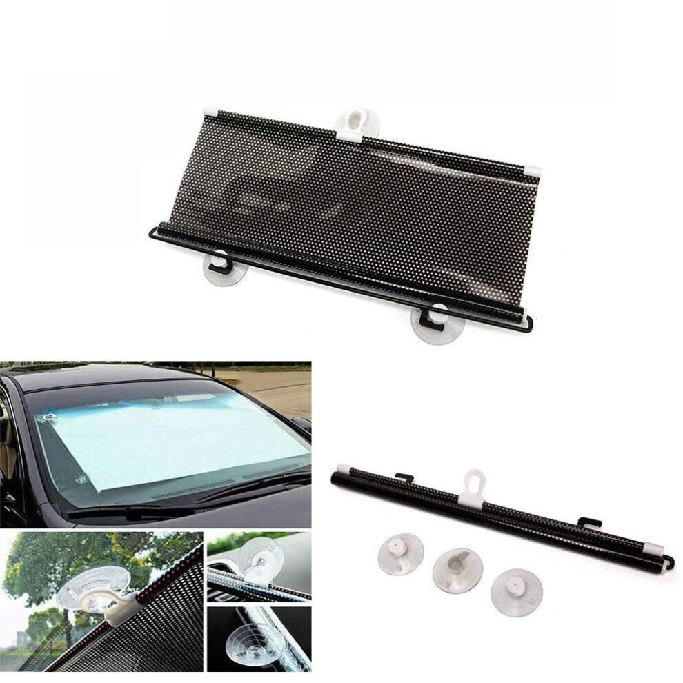 Car Windshield Sun Shade Curtain Retractable Suv Front Window Sunshade Sun Visor 647297294127