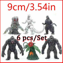 Godzilla Gojira z filmu 2021 – Potwór Godzilla kontra King Kong – zestaw 6 figurek kolekcjonerskich
