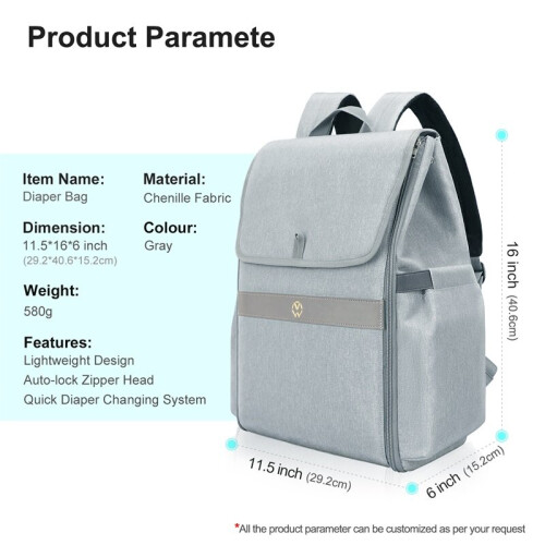 Ranpo 2021 New Mommy Bag Diaper Bag Backpack Muilti-Function 1