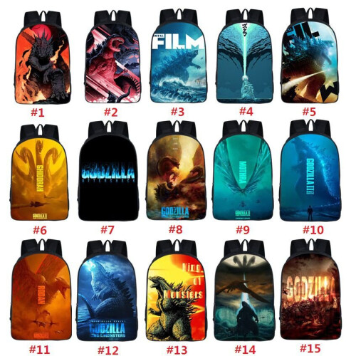 Godzilla King of the Monsters Backpack Kids School Bag Students Boys Bookbag