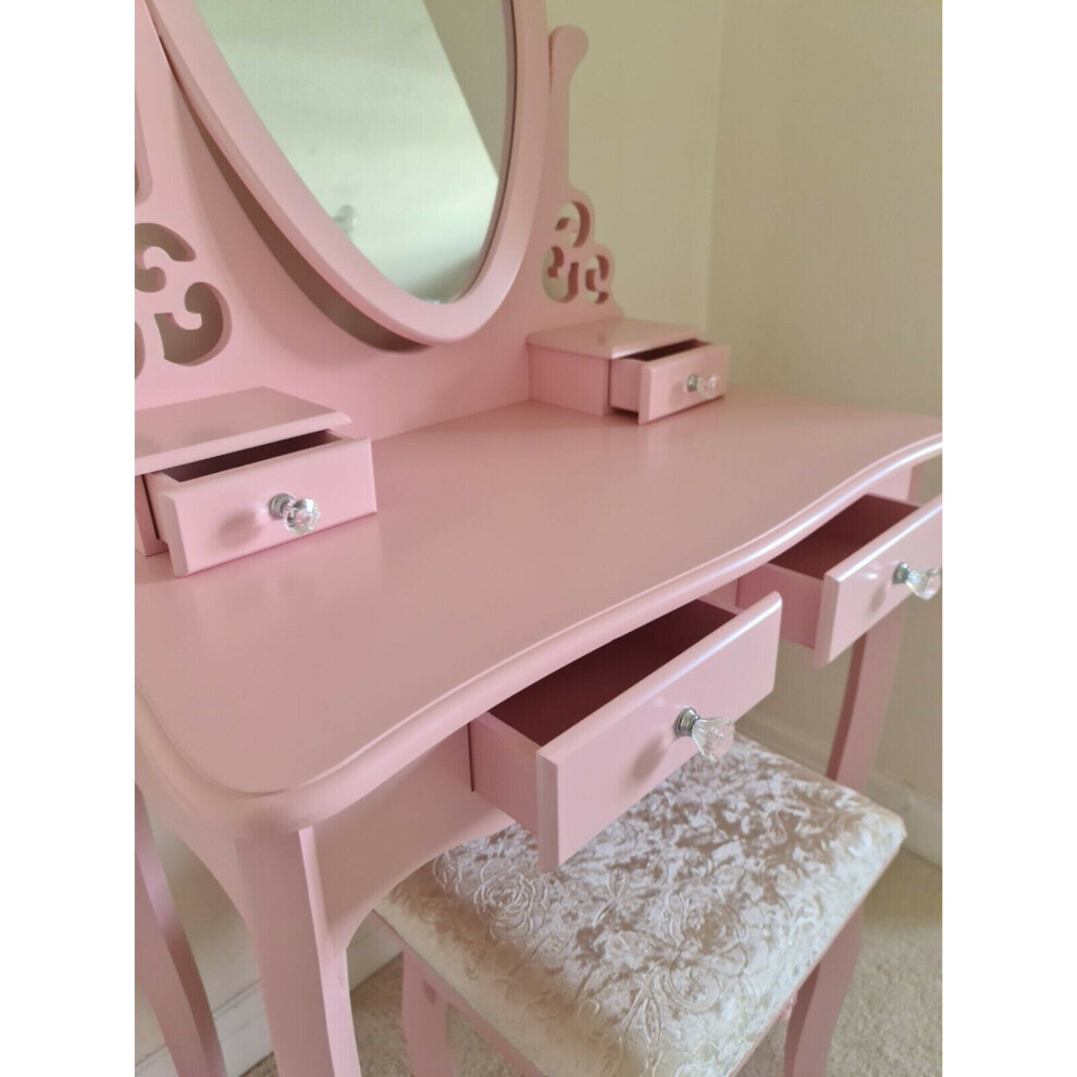 Light pink dressing deals table