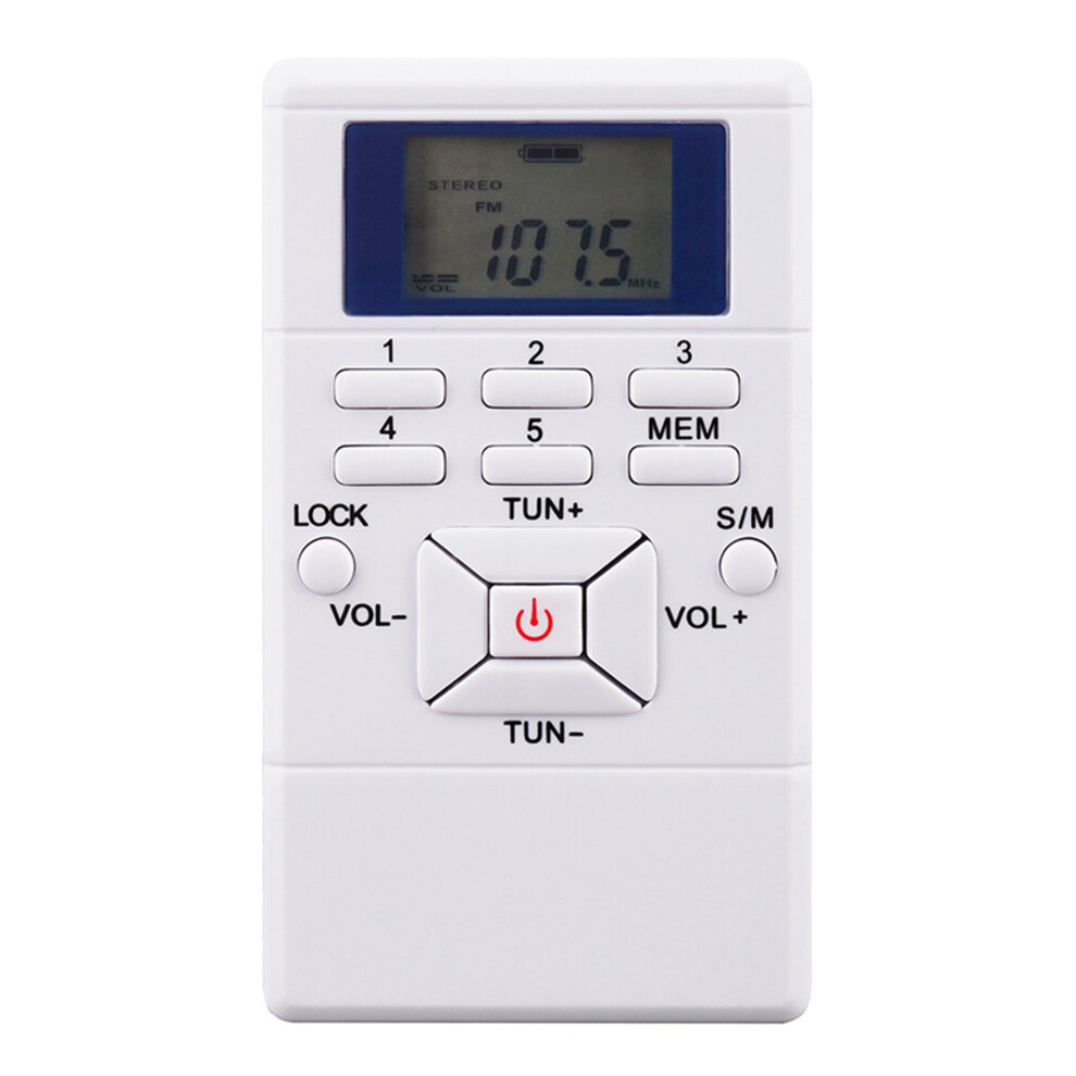 (White) Portable Mini Stereo Fm Fm Outdoor Conference Receiver Radio Gifts For Camping White 699346375356