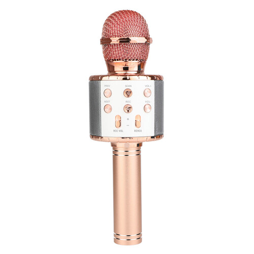 (Rose Gold) Microphone wireless microphone karaoke audio microphone integrated Bluetooth