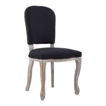 Black Dining Chair with Wooden Legs, Velvet Dining Chair, Cozy Small Accent Chair for Living Room